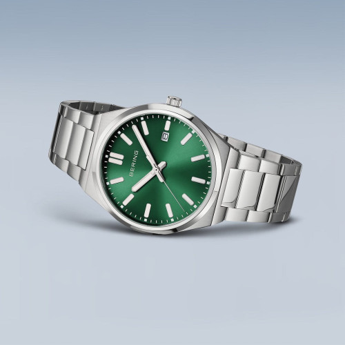 Reloj Bering Classic 39mm para hombre esfera verde