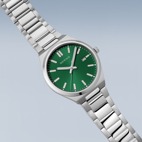 Reloj Bering Classic 39mm para hombre esfera verde
