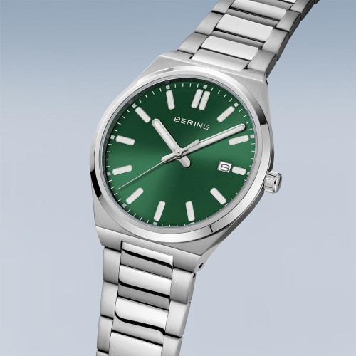 Reloj Bering Classic 39mm para hombre esfera verde