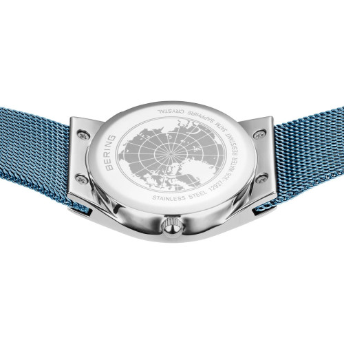 Reloj Bering Classic 27mm milanesa IP azul