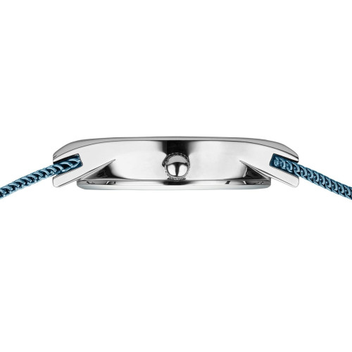 Reloj Bering Classic 27mm milanesa IP azul