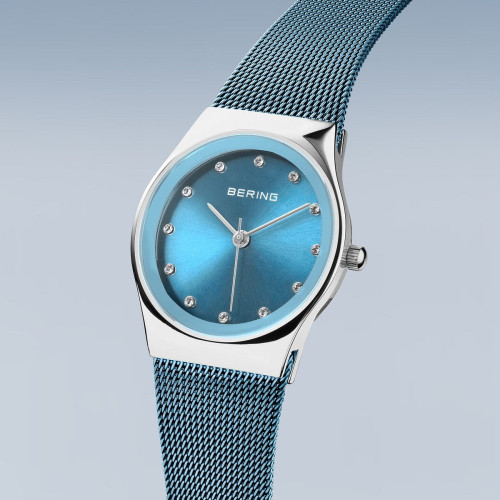 Reloj Bering Classic 27mm milanesa IP azul