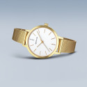 Reloj Bering Classic 34mm IP dorado con collar