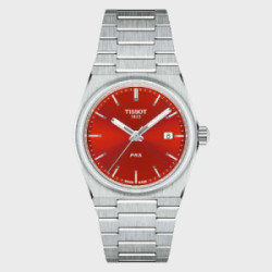 Reloj Tissot PRX esfera roja para mujer