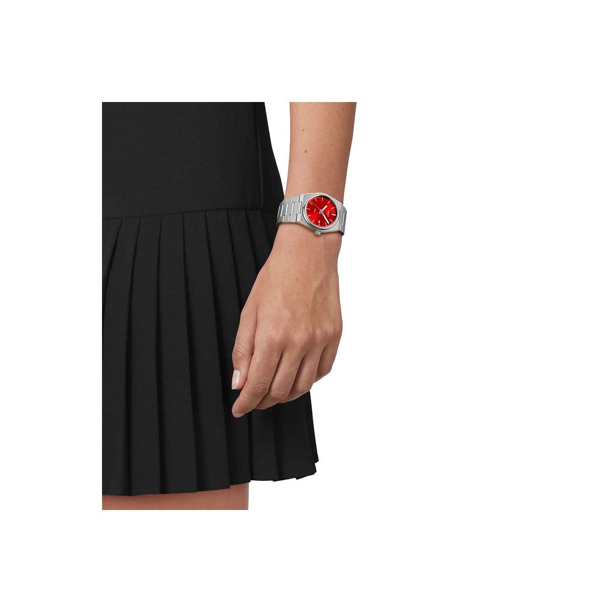Reloj Tissot PRX esfera roja para mujer