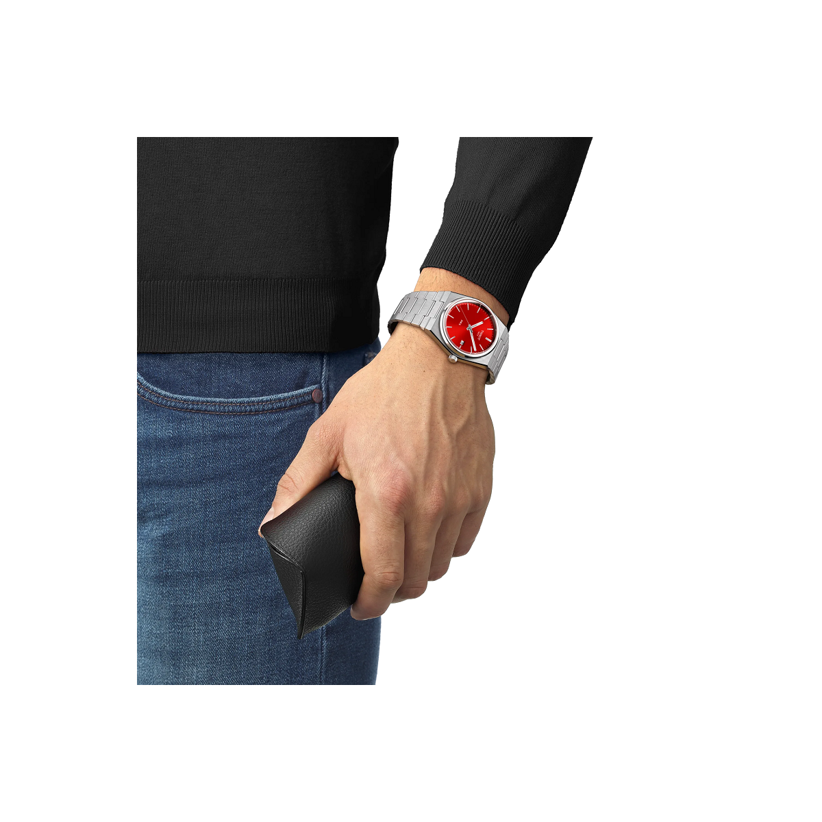 Reloj Tissot PRX para caballero esfera roja