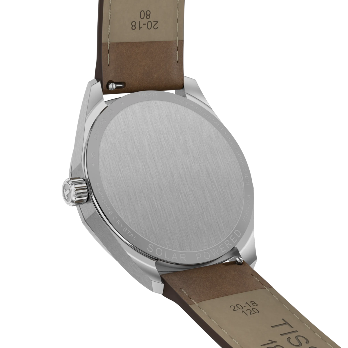 Reloj Tissot PRC 100 Solar Quartz 39mm para hombre y mujer con correa marrón