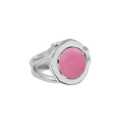 Anillo Ciclón Olimpia cristal murano rosa