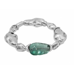 Pulsera Ciclón Liquid cristal murano verde