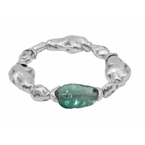 Pulsera Ciclón Liquid cristal murano verde