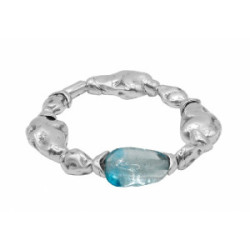 Pulsera Ciclón Liquid cristal murano azul