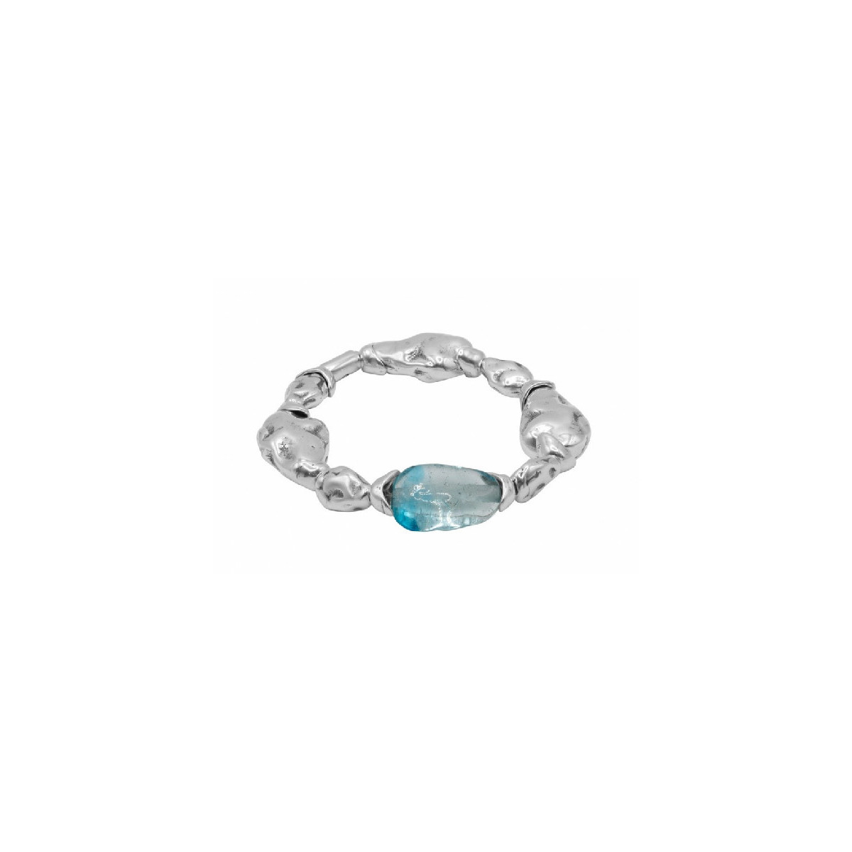 Pulsera Ciclón Liquid cristal murano azul
