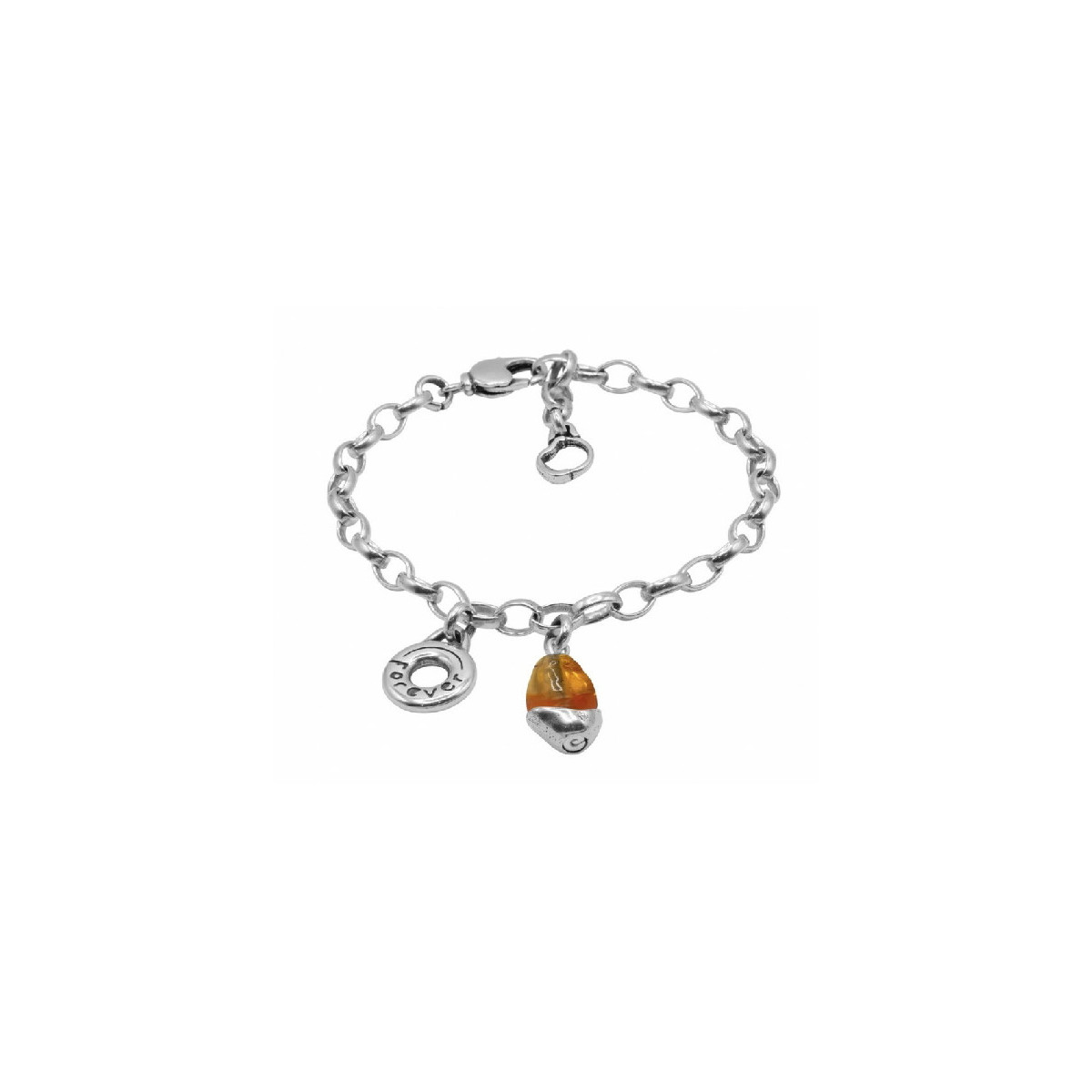 Pulsera Ciclón Forever cristal murano color ámbar