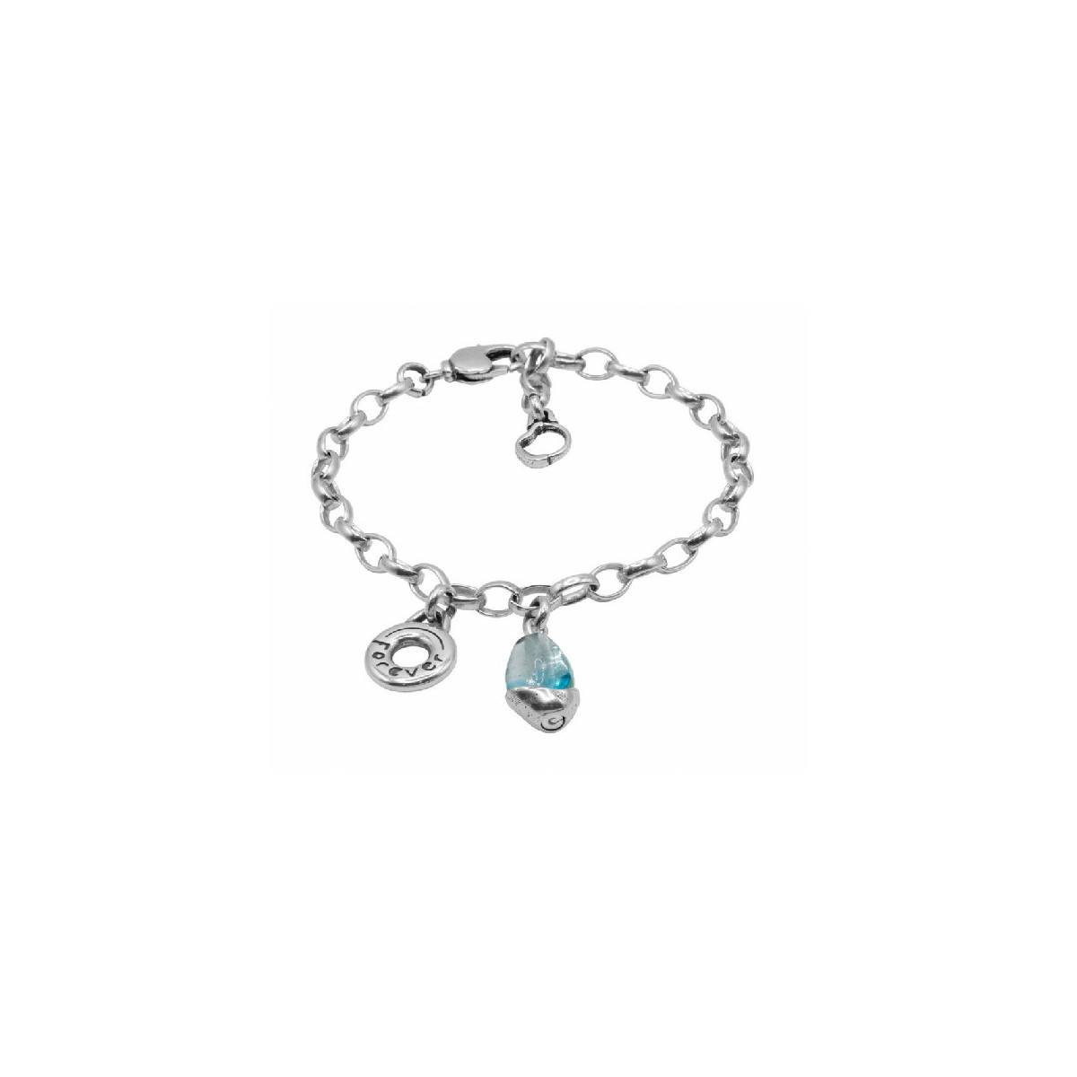 Pulsera Ciclón Forever cristal murano azul