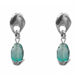Pendientes Ciclón Liquid murano verde