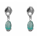 Pendientes Ciclón Liquid murano verde