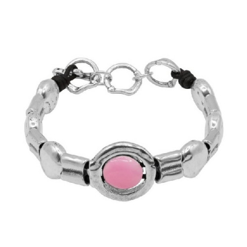 Pulsera Ciclón Orelle cristal de Murano rosa