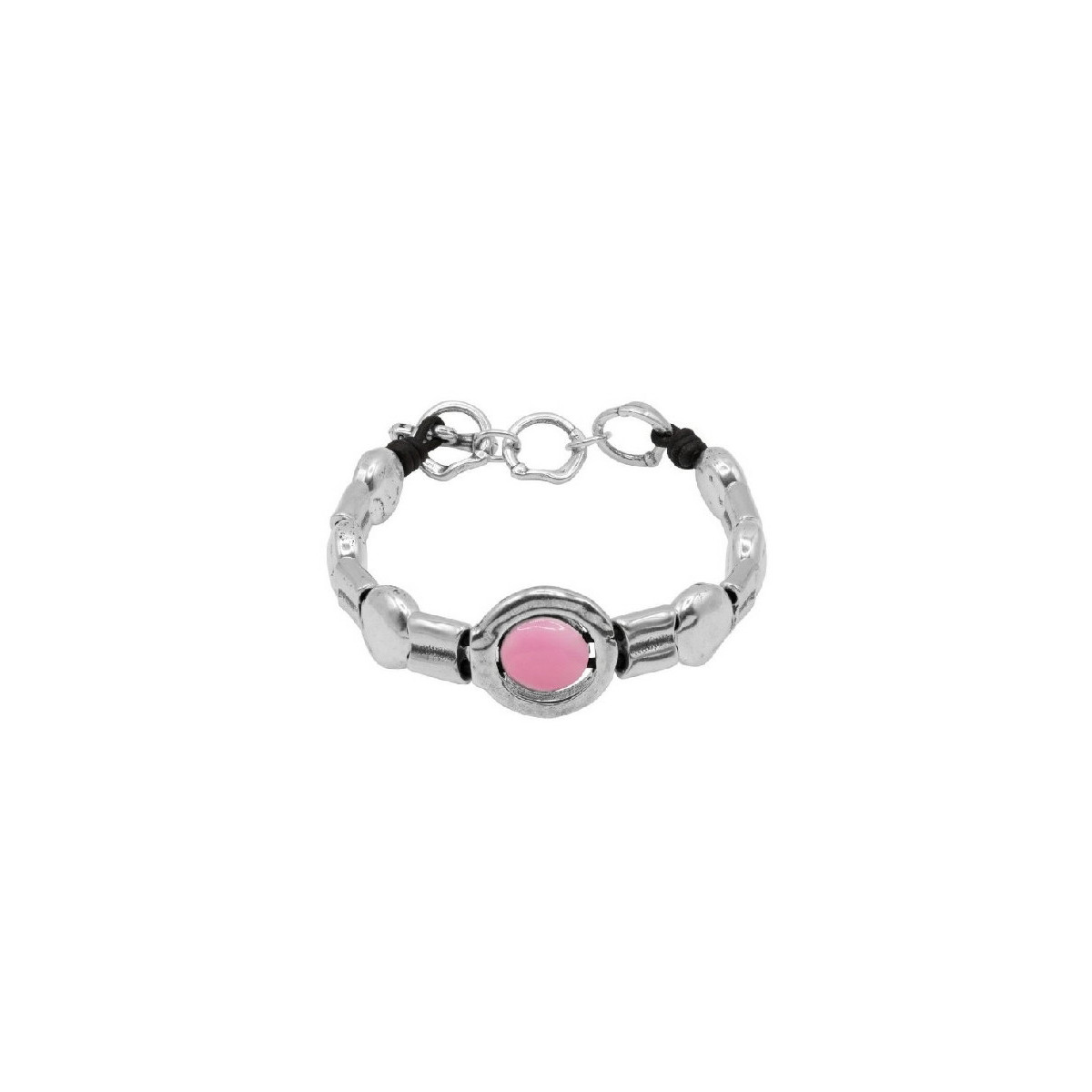Pulsera Ciclón Orelle cristal de Murano rosa