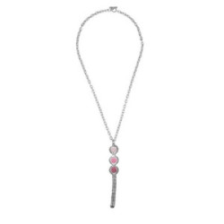 Collar Ciclón Orelle cristal de Murano rosa degradado