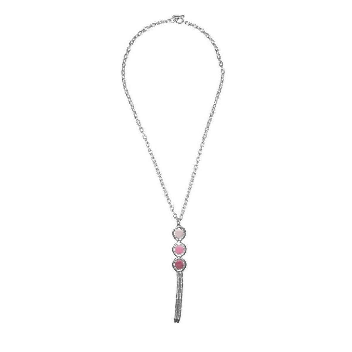 Collar Ciclón Orelle cristal de Murano rosa degradado