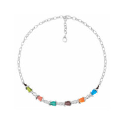 Collar Ciclón Pepitas con cristales de Murano multicolor