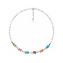 Collar Ciclón Pepitas con cristales de Murano multicolor