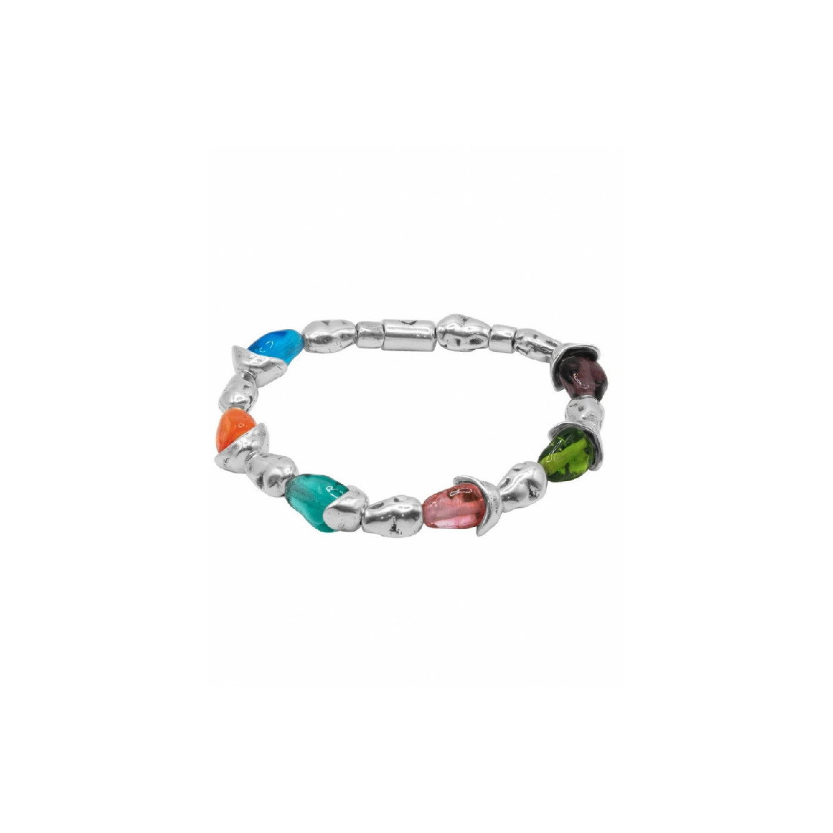 Pulsera Ciclón Pepital cristal de murano multicolor