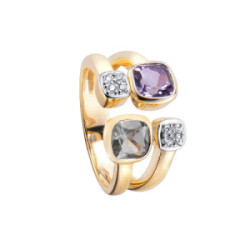 Anillo Durán Exquse Dolce Doble plata 925 dorada talla 17