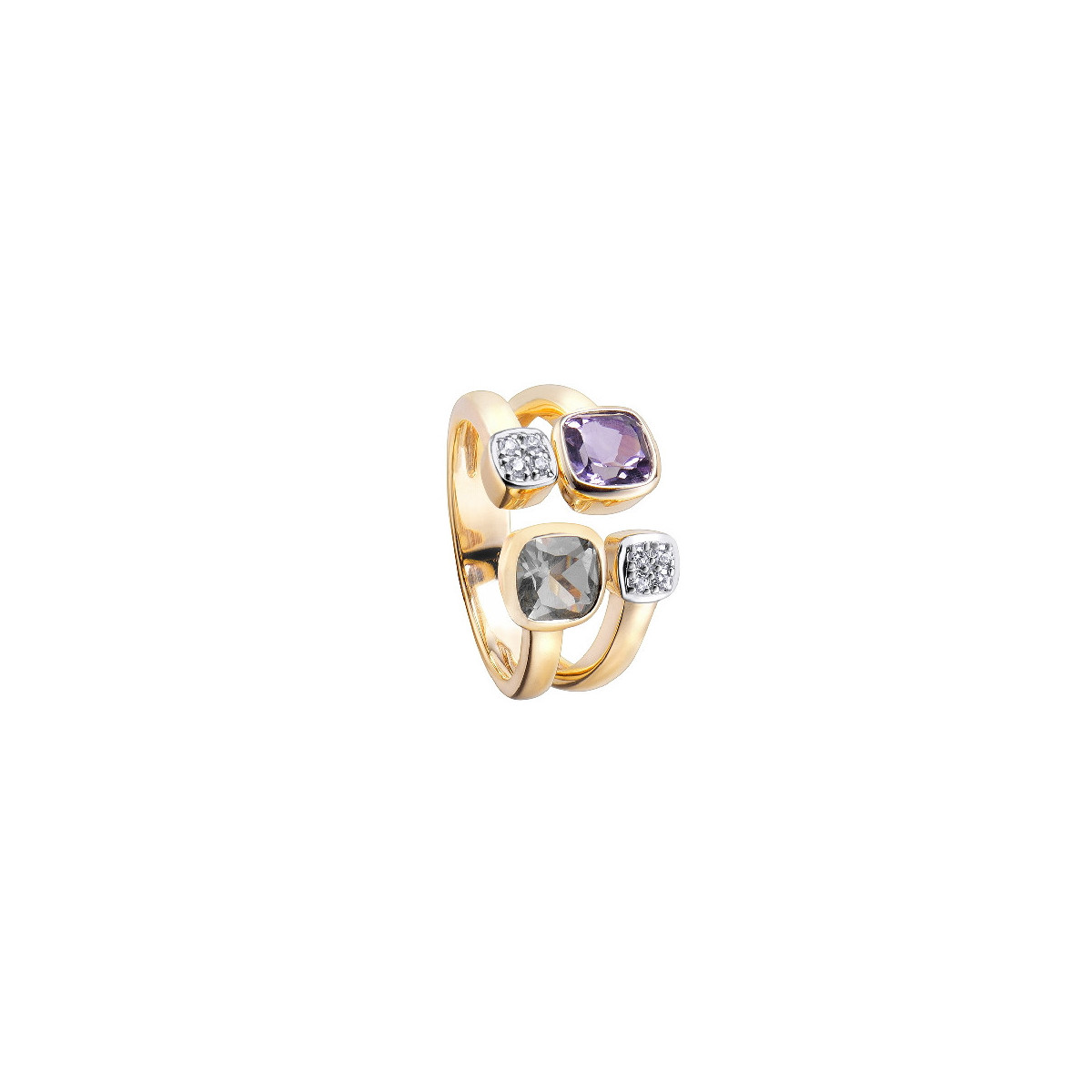 Anillo Durán Exquse Dolce Doble plata 925 dorada talla 17