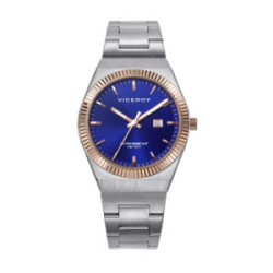 Reloj Viceroy Dress acero bicolor y esfera azul metálico para mujer