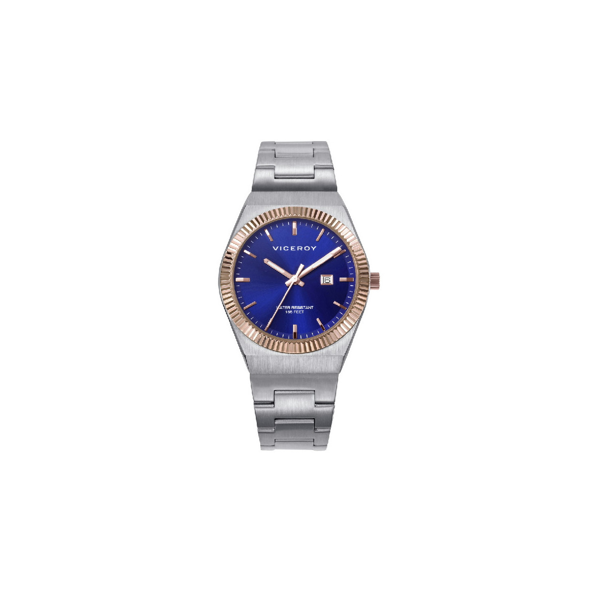 Reloj Viceroy Dress acero bicolor y esfera azul metálico para mujer