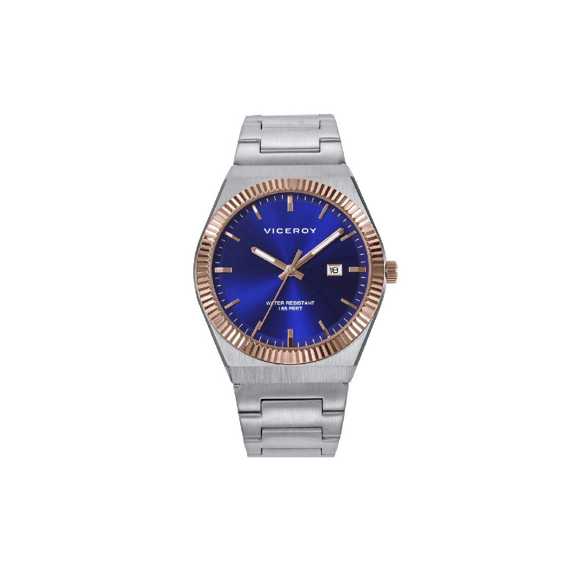 Reloj Viceroy Dress acero bicolor y esfera azul metálico para hombre