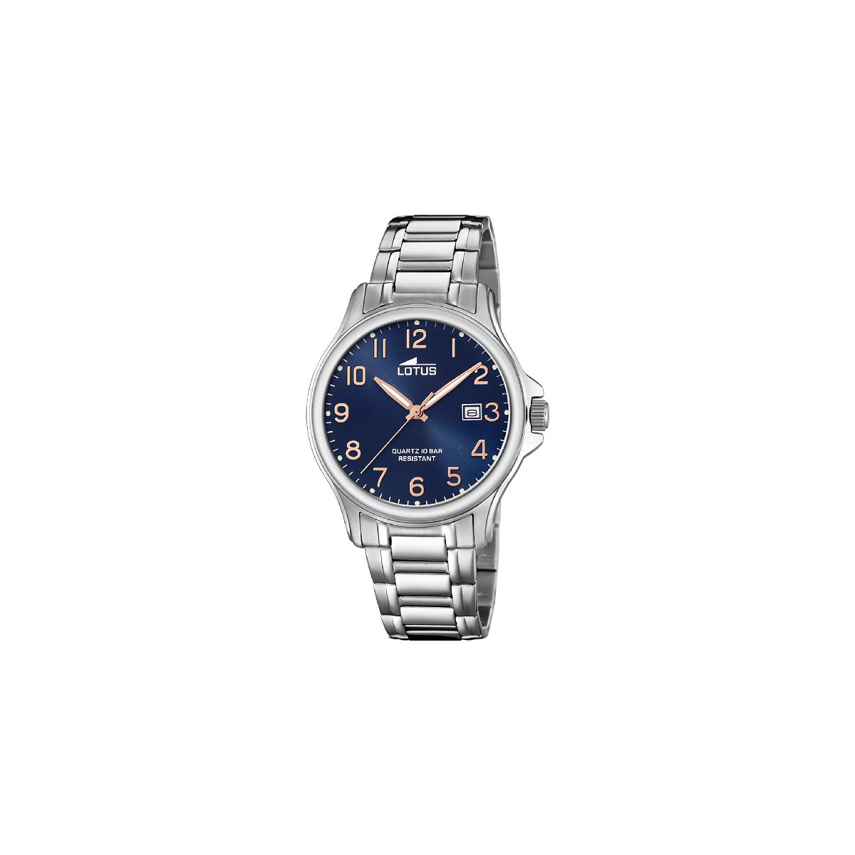 Reloj Lotus Classic Steel para hombre esfera azul 40mm
