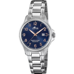 Reloj Lotus Classic Steel para mujer esfera azul 33mm