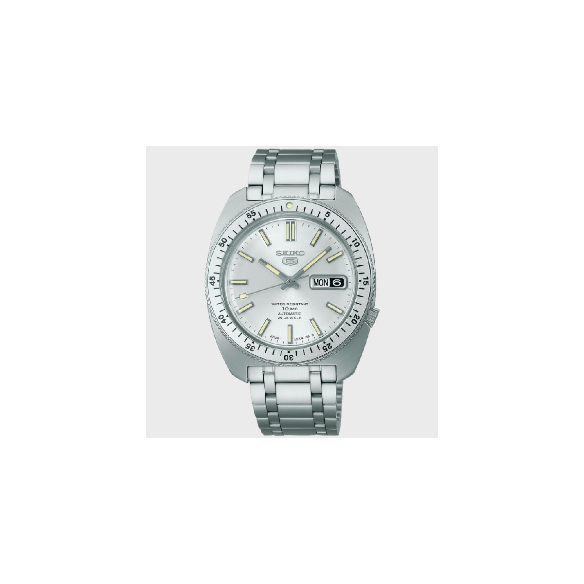 Reloj Seiko 5 Sports Reedición 1960 Edición Limitada esfera plateada