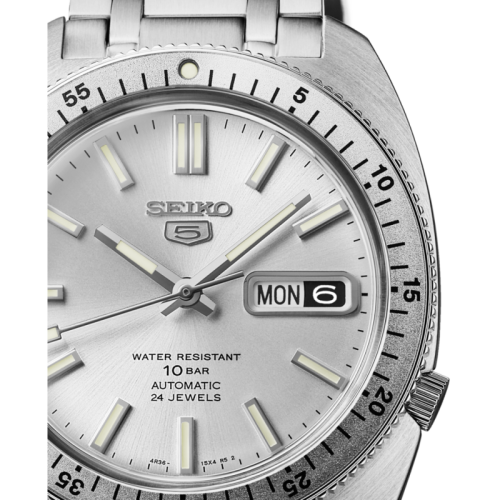 Reloj Seiko 5 Sports Reedición 1960 Edición Limitada esfera plateada