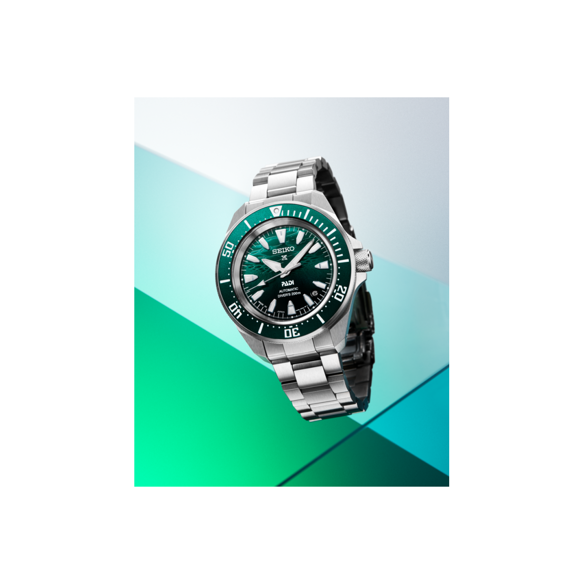 Reloj Seiko Prospex Samurai Diver 41,7mm esfera verde