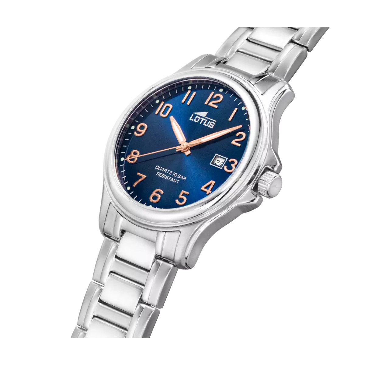 Reloj Lotus Classic Steel para hombre esfera azul 40mm