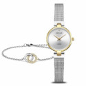 Set reloj Bering Classic bicolor 24mm para mujer y pulsera
