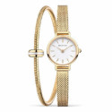 Set reloj Bering Classic 22mm y pulsera IP dorado para mujer