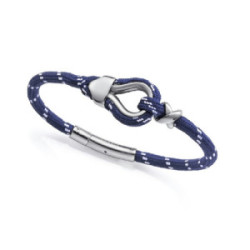 Pulsera Viceroy Fashion unisex acero naylon azul y blanco