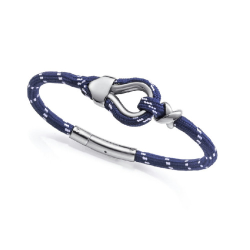 Pulsera Viceroy Fashion unisex acero naylon azul y blanco