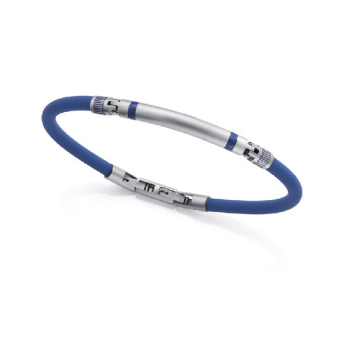 Pulsera Viceroy Fashion de acero y caucho azul