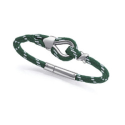Pulsera Viceroy Fashion unisex acero naylon verde y blanco