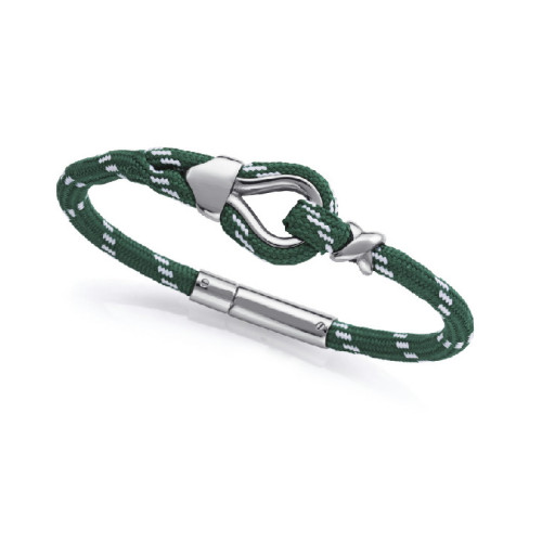Pulsera Viceroy Fashion unisex acero naylon verde y blanco
