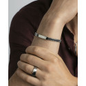 Pulsera Viceroy Fashion unisex acero IP negro e hilo de seda negra