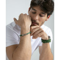 Pulsera Viceroy Fashion unisex acero naylon verde y blanco