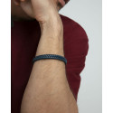 Pulsera Viceroy Fashion unisex acero y cuero azul trenzado Pulsera Viceroy Fashion unisex acero y cuero azul trenzado