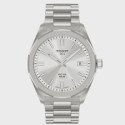 Reloj Tissot PRC 100 Solar Quartz 39mm para hombre y mujer con esfera gris plata