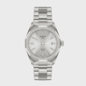 Reloj Tissot PRC 100 Solar Quartz 34mm para mujer con esfera gris plata